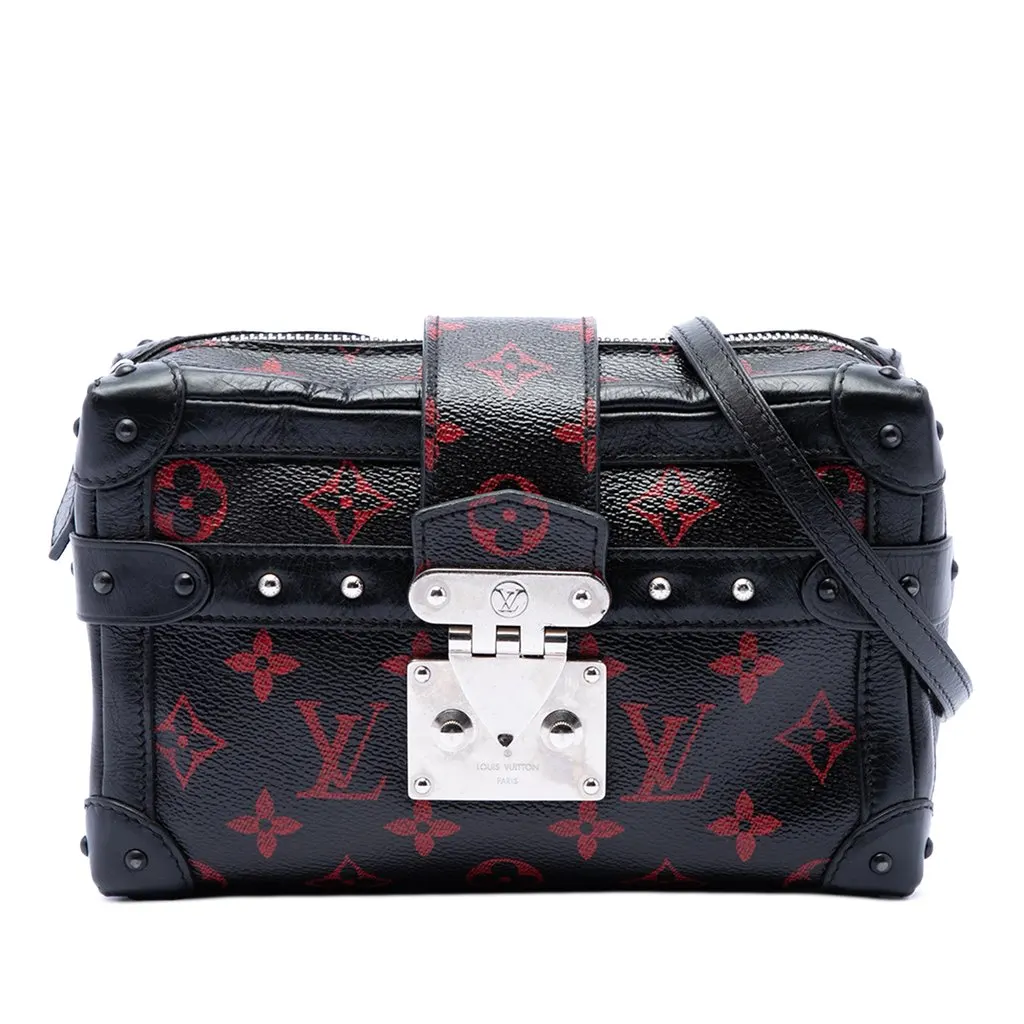 Louis Vuitton Limited Edition Monogram Infrarouge Petite Malle Soft MM Black Very good - Front View