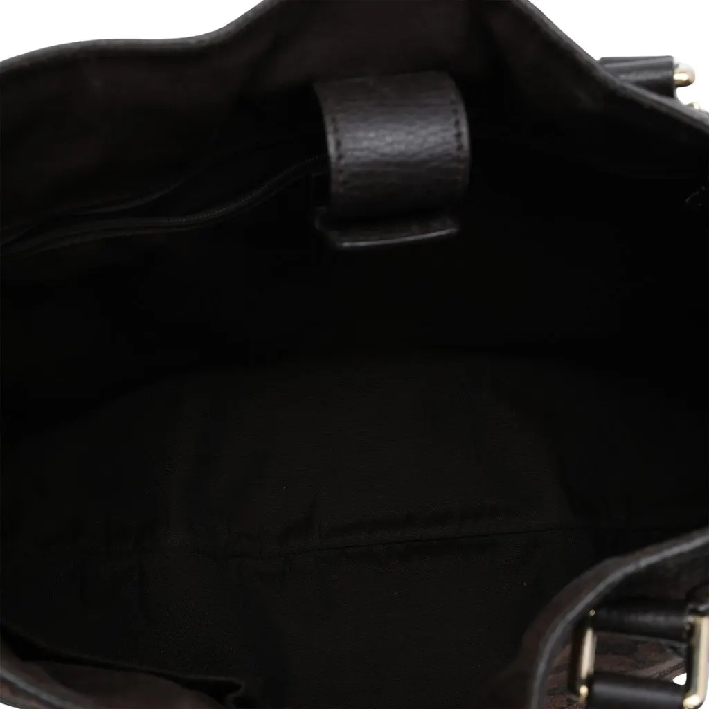 Gucci GG Canvas Abbey D Ring Convertible Satchel Brown Very good - Model View