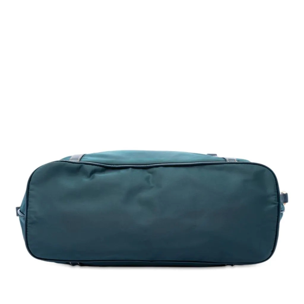 Prada Saffiano Trimmed Tessuto Satchel Green Polyamide Very good - Inside View