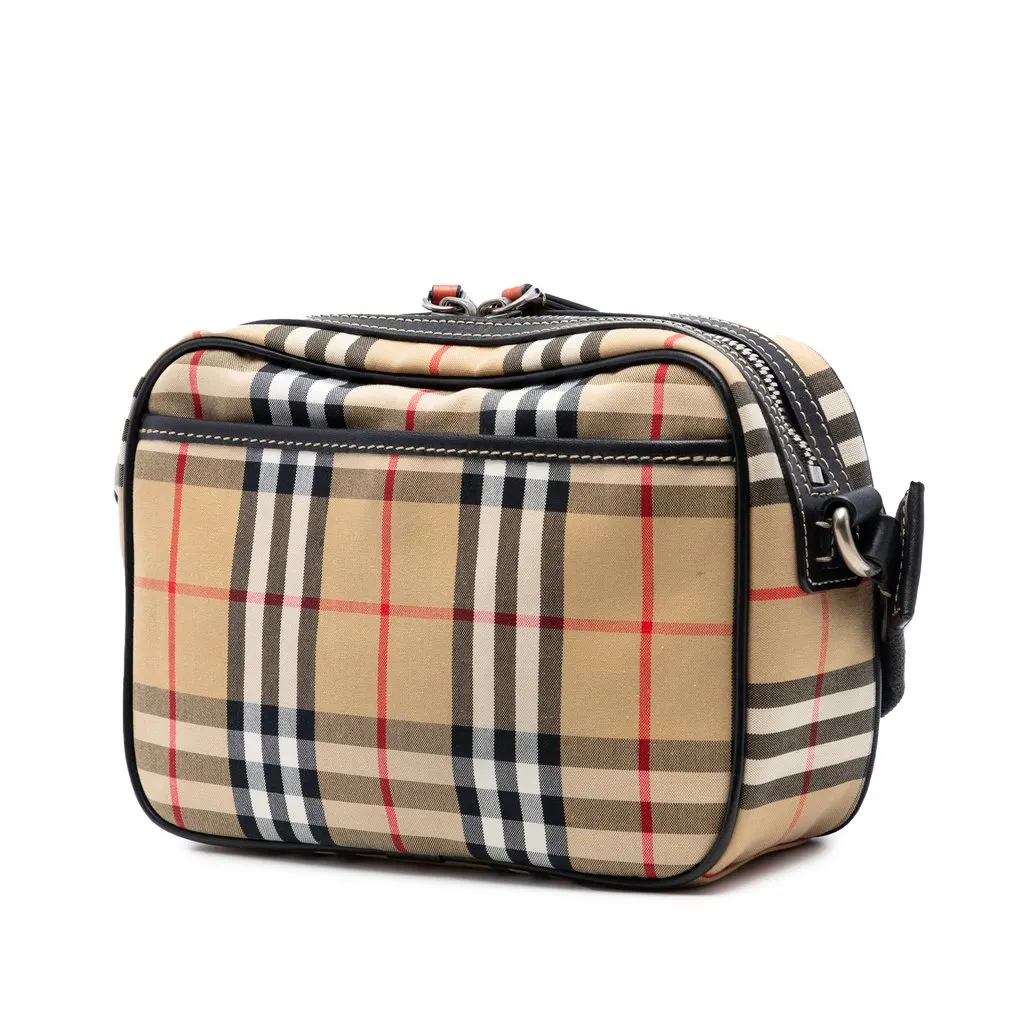 Burberry House Check Canvas Paddy Crossbody Beige Very good - Back View