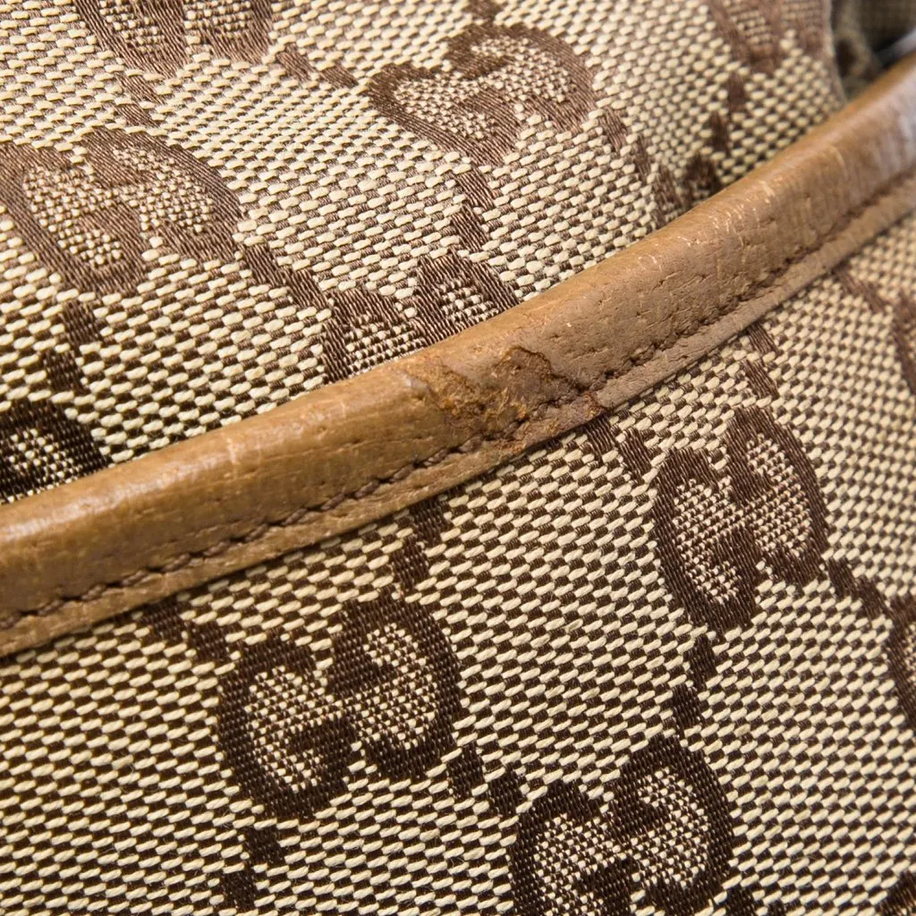 Gucci GG Canvas Eclipse Shoulder Bag Beige Canvas Very good - Box View