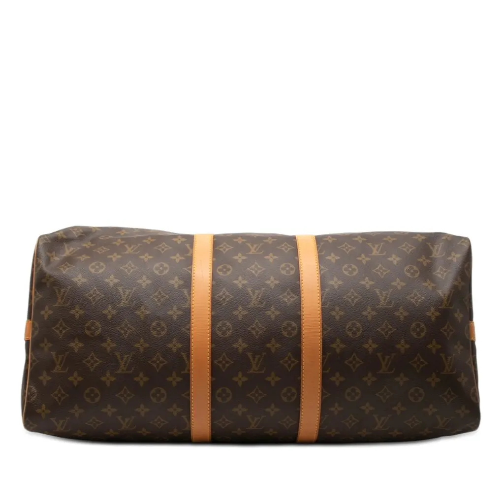 Louis Vuitton Monogram Keepall Bandouliere 55 Brown Good - Inside View