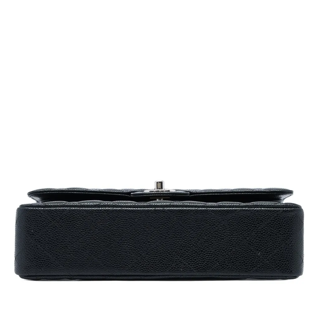 Chanel Medium Classic Caviar Double Flap Black Leather Very good - Inside View