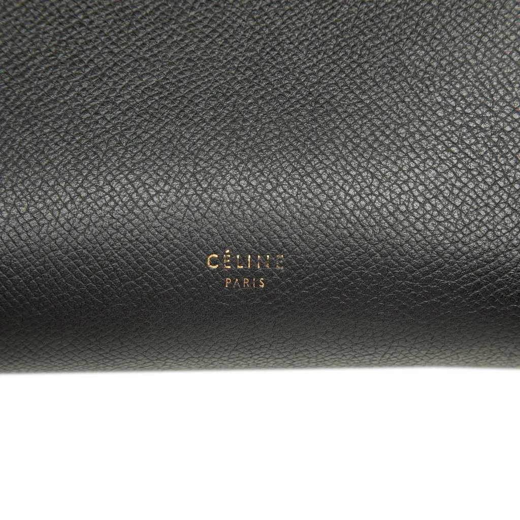 Celine Micro Grained Calfskin Belt Bag Black Leather Very good - Box View