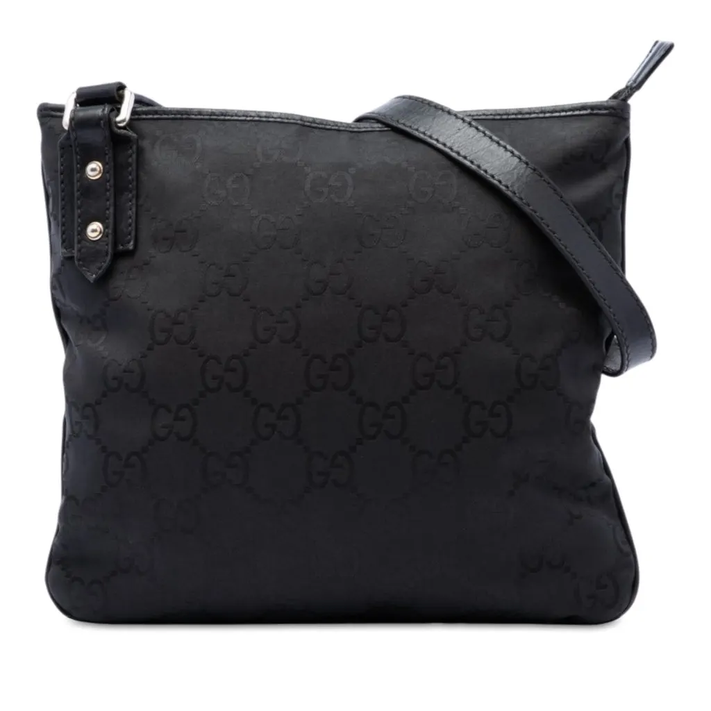 Gucci GG Nylon Crossbody Black Good - Front View