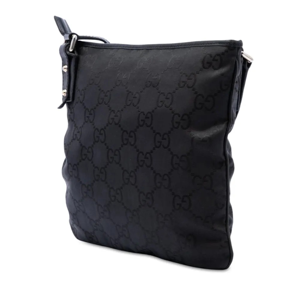 Gucci GG Nylon Crossbody Black Good - Back View