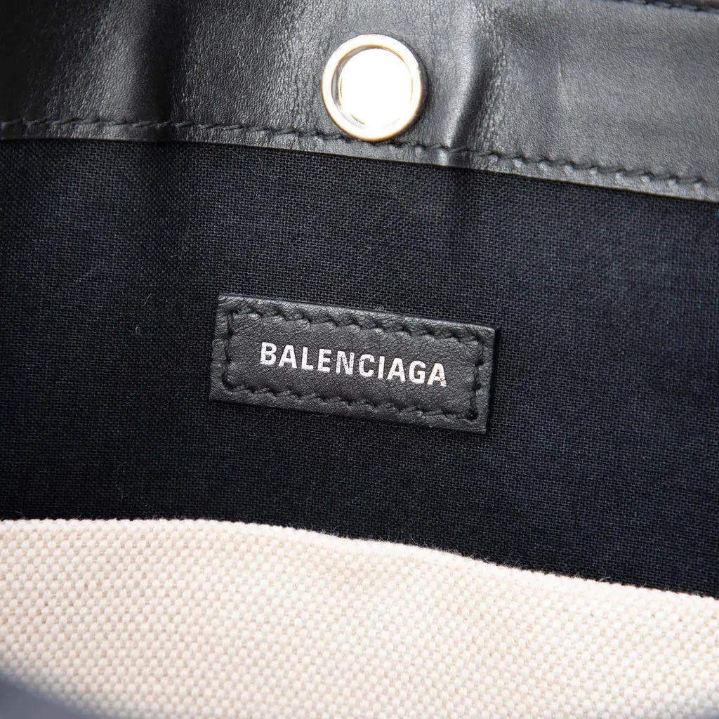 Balenciaga Canvas Navy Pochette M Crossbody White Very good - Box View