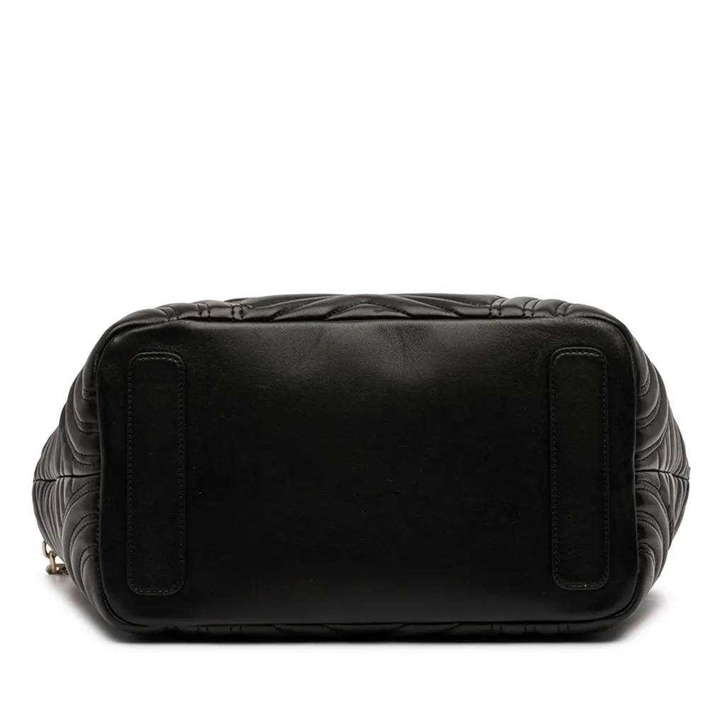 Gucci Medium GG Marmont Matelasse Calfskin Betty Tote Black Leather Very good - Inside View