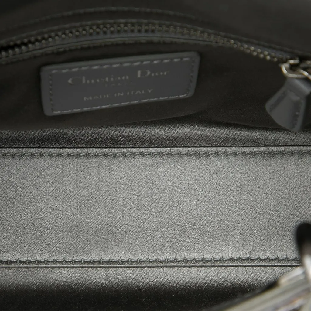 Dior Mini Satin Cannage Crystal Embellished Lady Dior MultiColor Very good - Model View