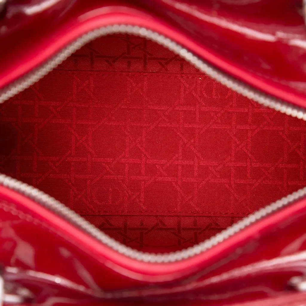 Dior Medium Patent Cannage Lady Dior Red Leather Very good - Model View