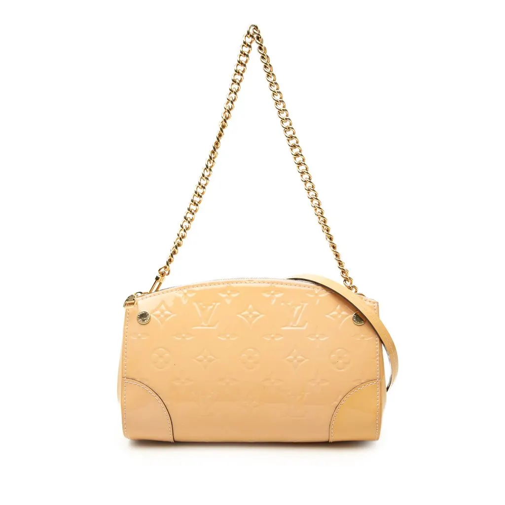 Louis Vuitton Monogram Vernis Santa Monica Beige Leather Very good - Front View