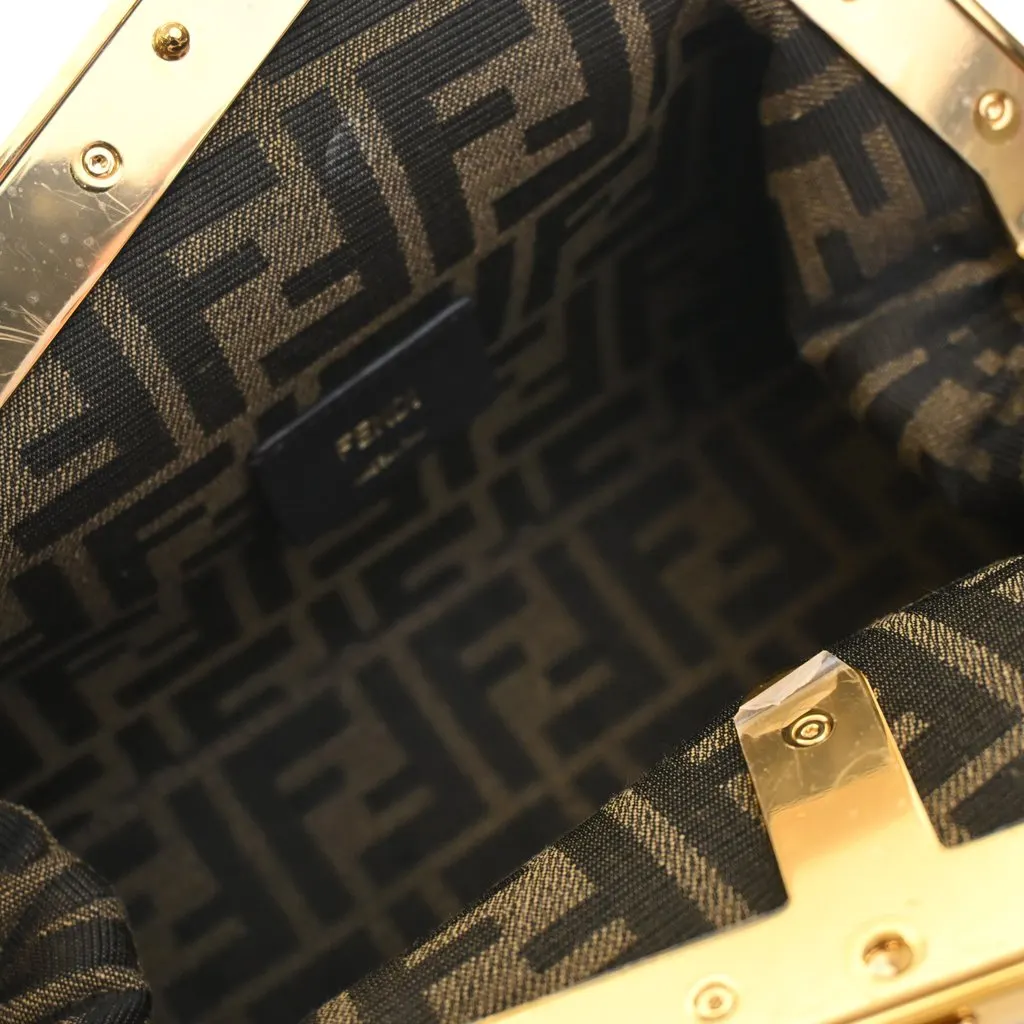 Fendi Small Nappa Fendi First Crossbody Black Leather Very good - Model View