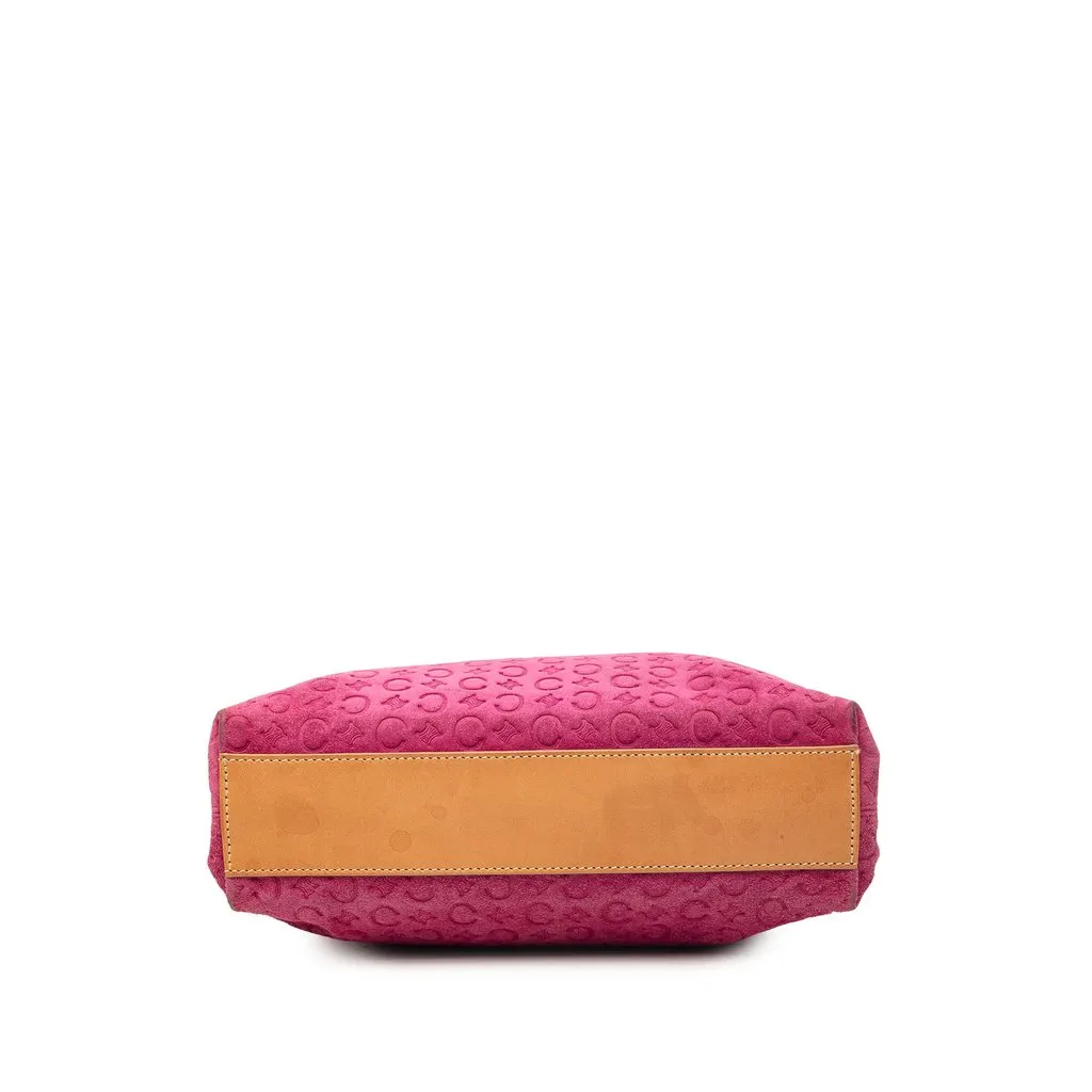 Celine C Macadam Suede Handbag Pink Leather Very good - Inside View
