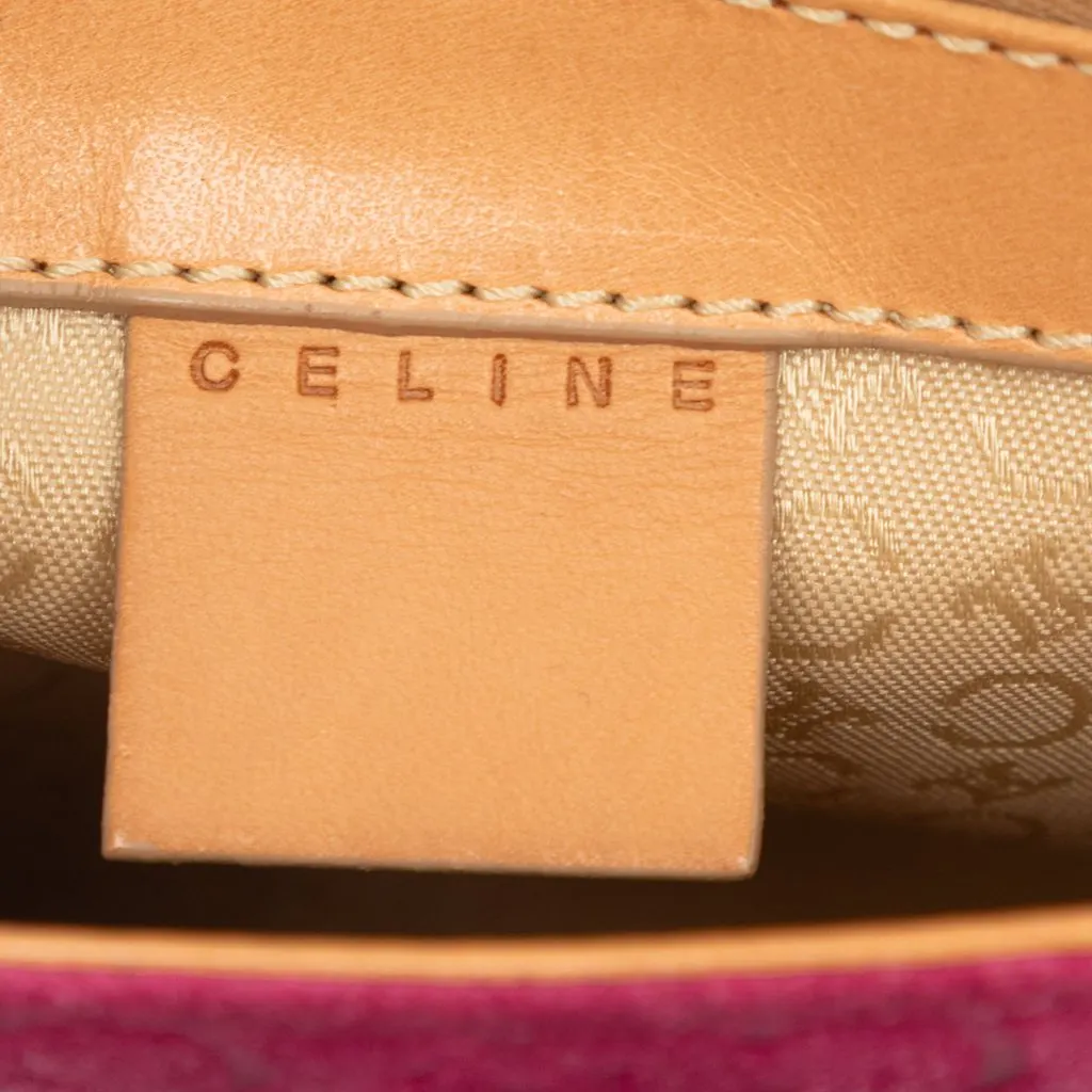Celine C Macadam Suede Handbag Pink Leather Very good - Box View