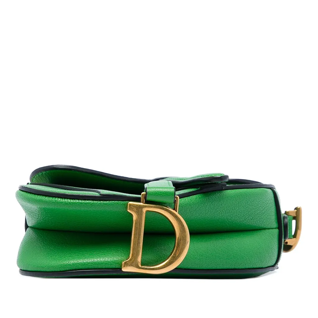 Dior Micro Goatskin Saddle Bag Green Leather Very good - Inside View