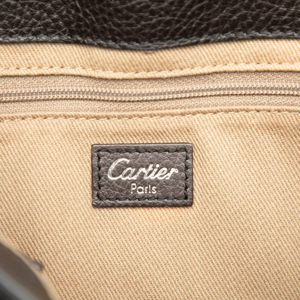 Cartier Leather Marcello Messenger Bag Black Leather Very good - Box View