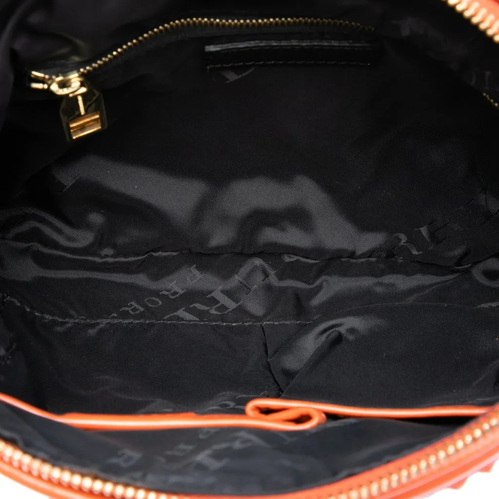 Burberry Prorsum Haymarket Check Coated Canvas Brogue Tassel Crossbody Beige Very good - Model View