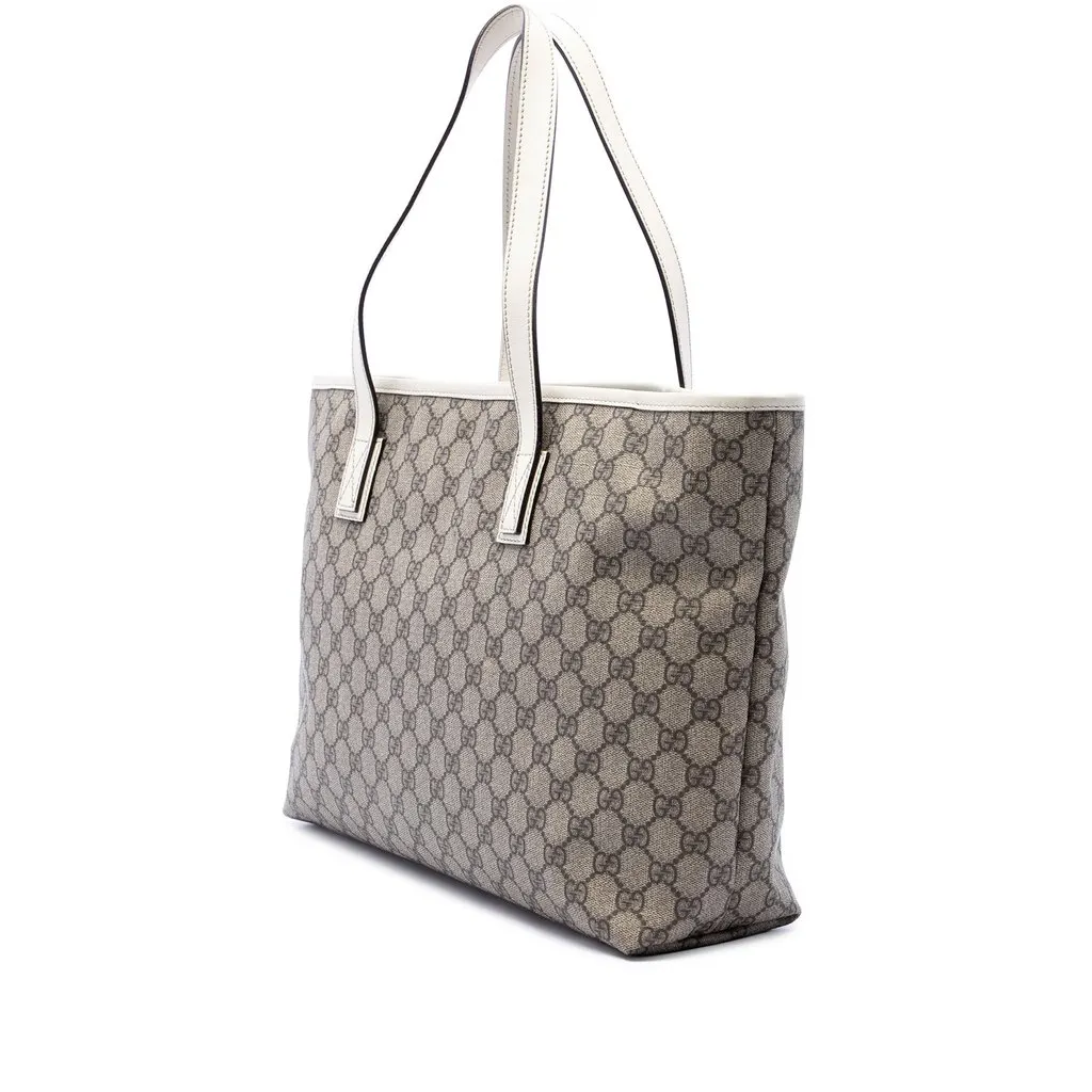 Gucci Medium GG Supreme Tote Beige Canvas Very good - Back View