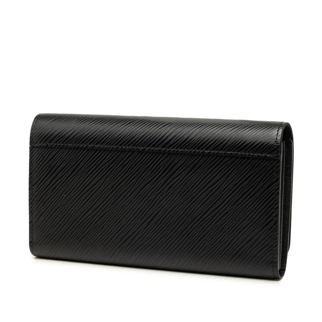 Louis Vuitton Epi Twist Long Wallet Black Leather Very good - Back View