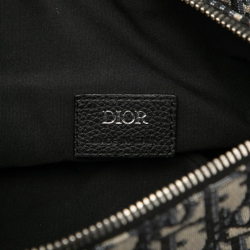 Dior Oblique Canvas Saddle Crossbody Blue Canvas Very good - Box View
