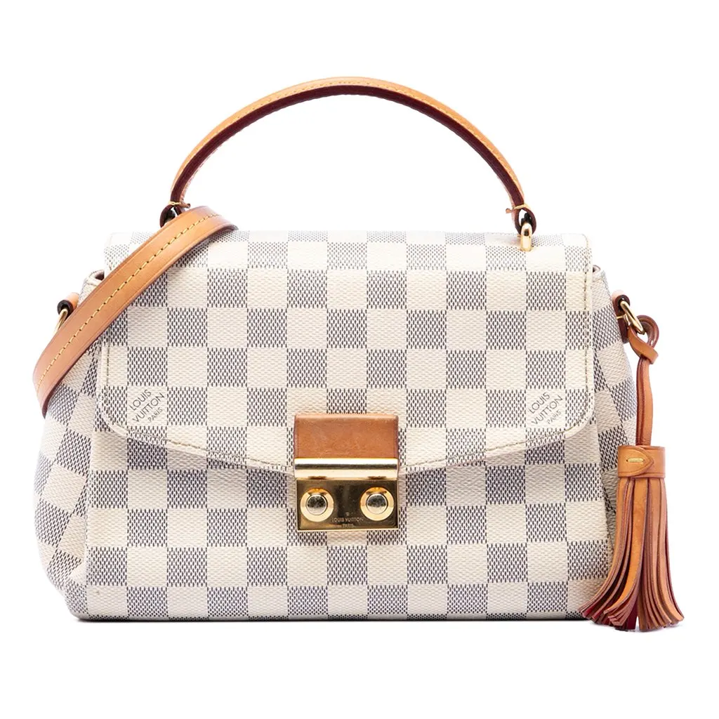 Louis Vuitton Damier Azur Croisette White Canvas Very good - Front View
