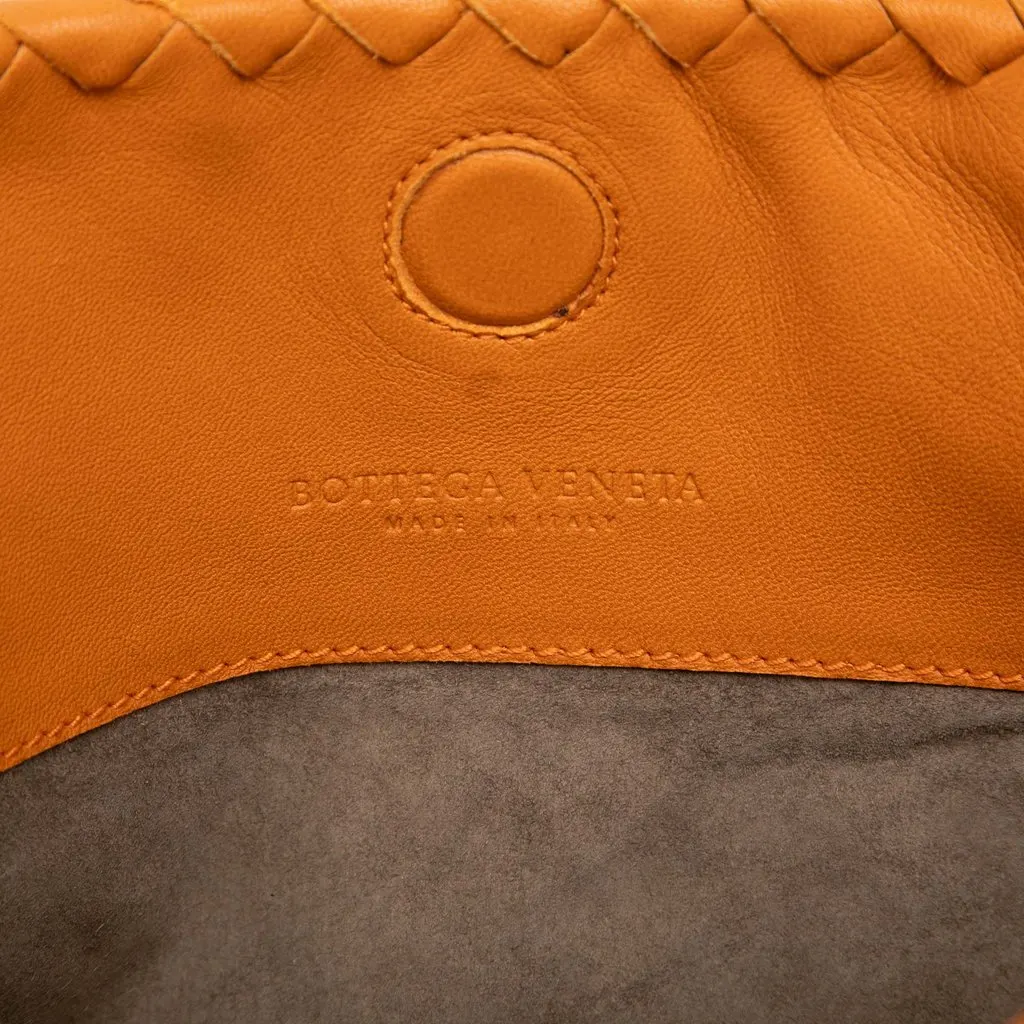 Bottega Veneta Nappa Intrecciato Duo Shoulder Bag Orange Leather Very good - Box View