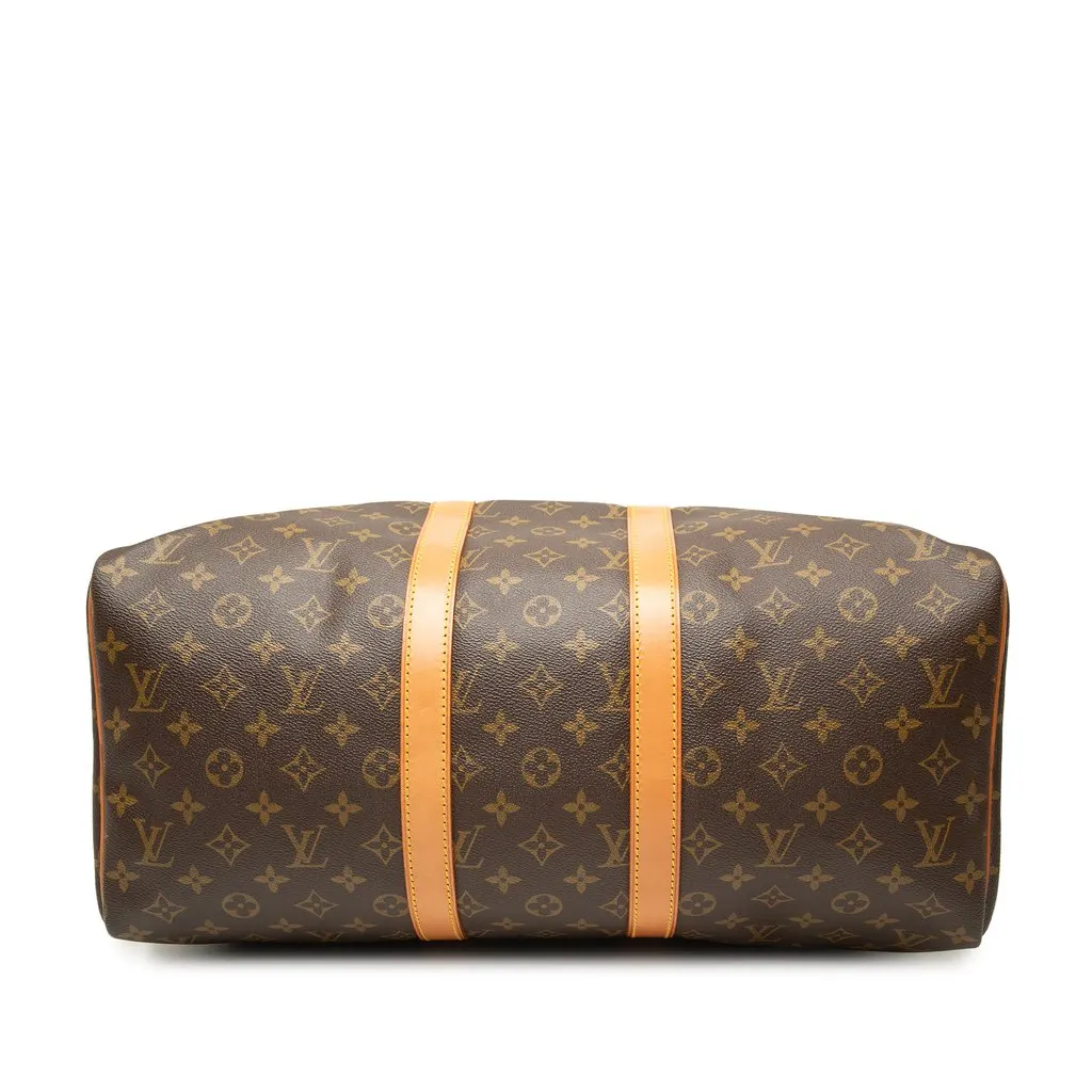 Louis Vuitton Monogram Keepall 45 Brown Canvas Good - Inside View