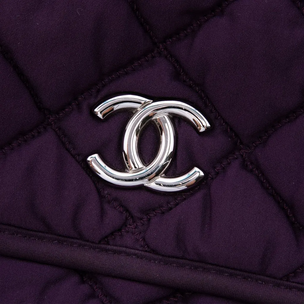 Chanel Small Quilted Nylon Bubble Flap Purple Very good - Box View