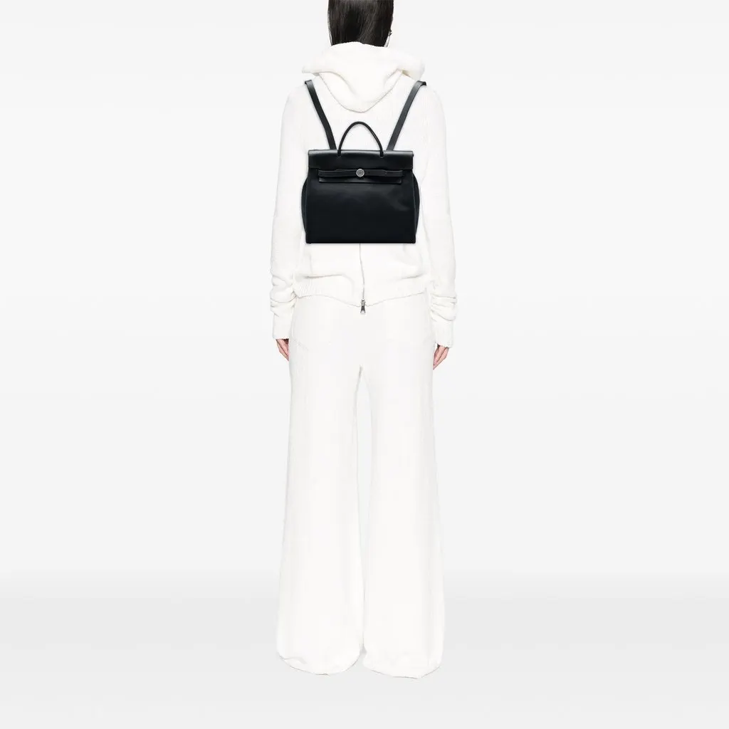 Hermès Toile Herbag Backpack PM Black Very good - Box View