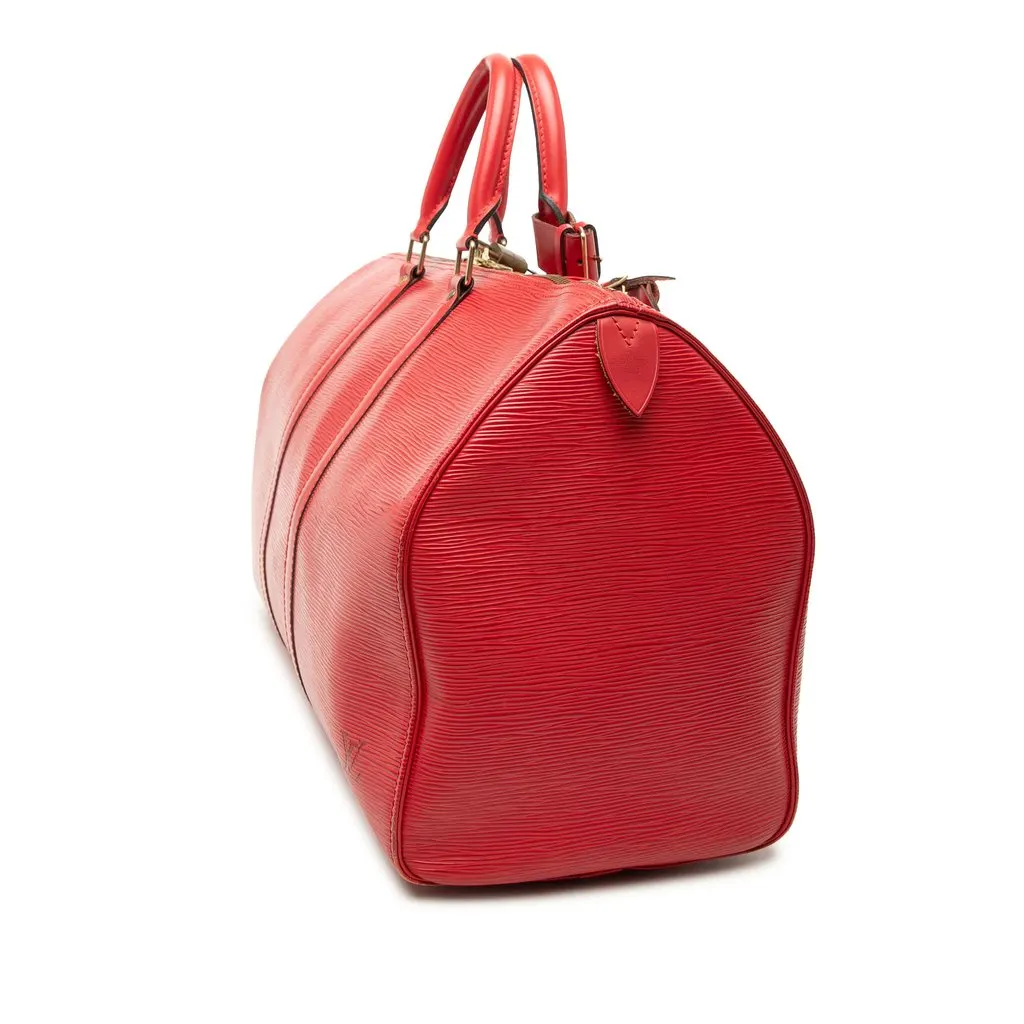Louis Vuitton Epi Keepall 45 Red Leather Very good - Back View