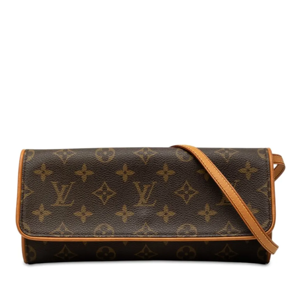 Louis Vuitton Monogram Pochette Twin GM Brown Canvas Very good - Front View