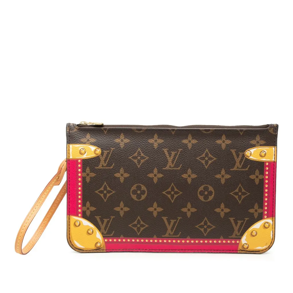 Louis Vuitton Monogram Summer Trunks Neverfull MM Pouch Brown Canvas Very good - Front View
