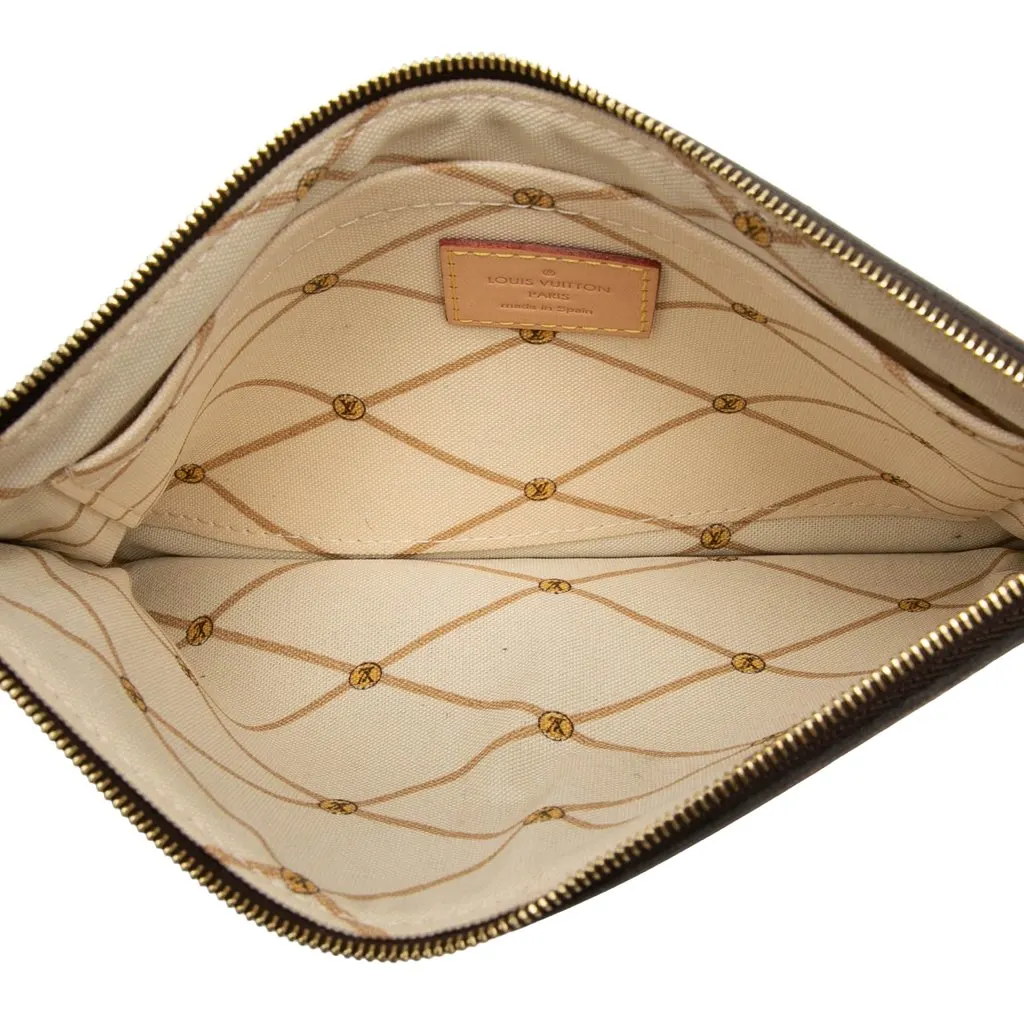 Louis Vuitton Monogram Summer Trunks Neverfull MM Pouch Brown Canvas Very good - Model View