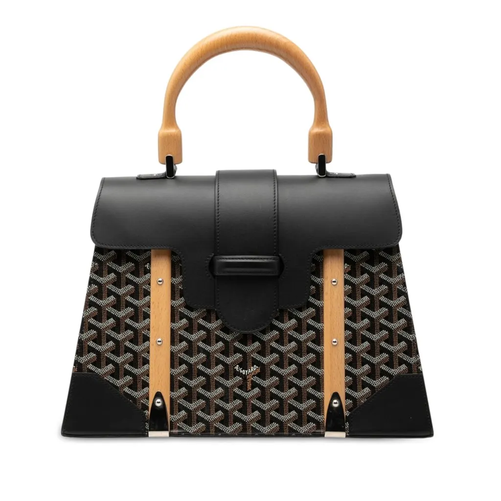 Goyard Goyardine Saigon Structured MM Black Very good - Front View