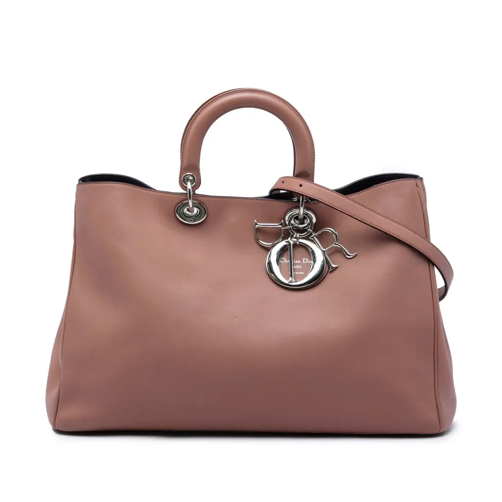 Dior Large Calfskin Diorissimo Tote Pink Leather Very good - Front View