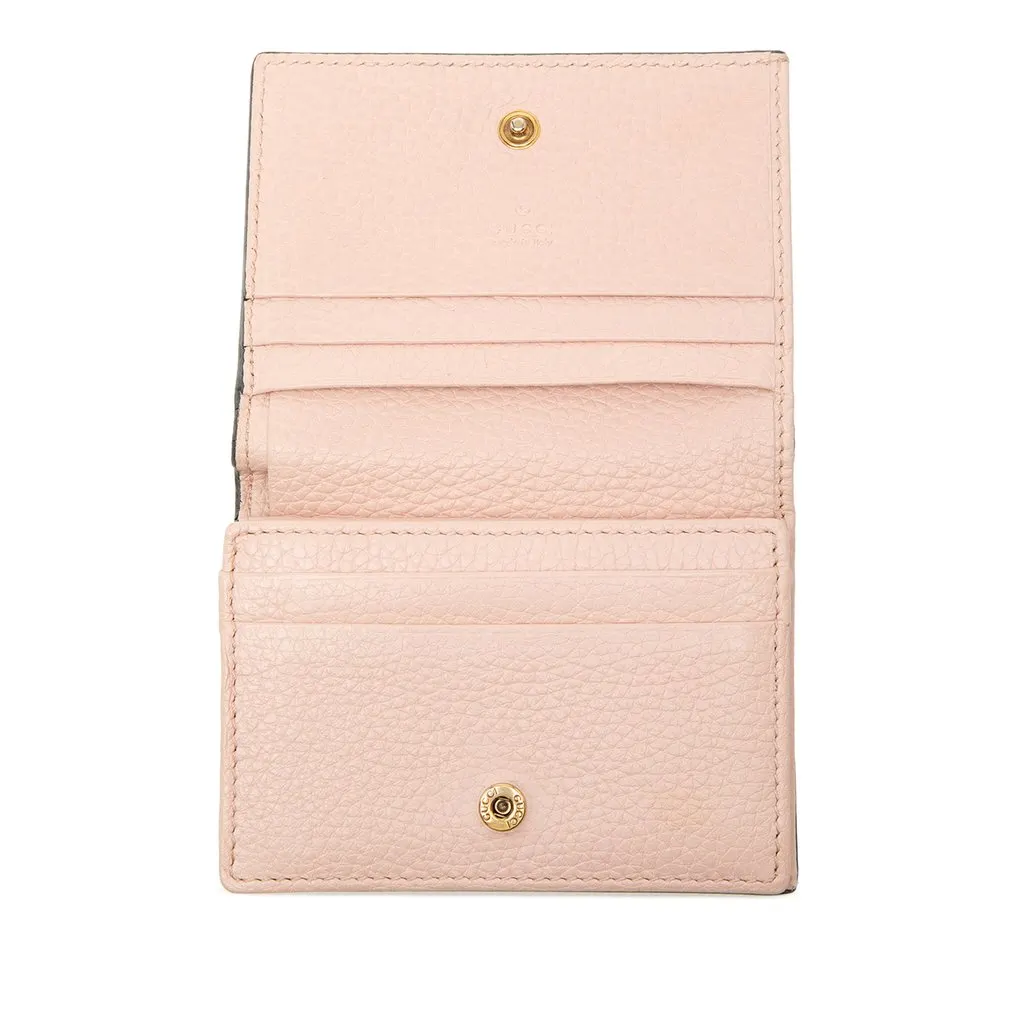 Gucci Calfskin Blind for Love Compact Wallet Pink Leather Very good - Model View