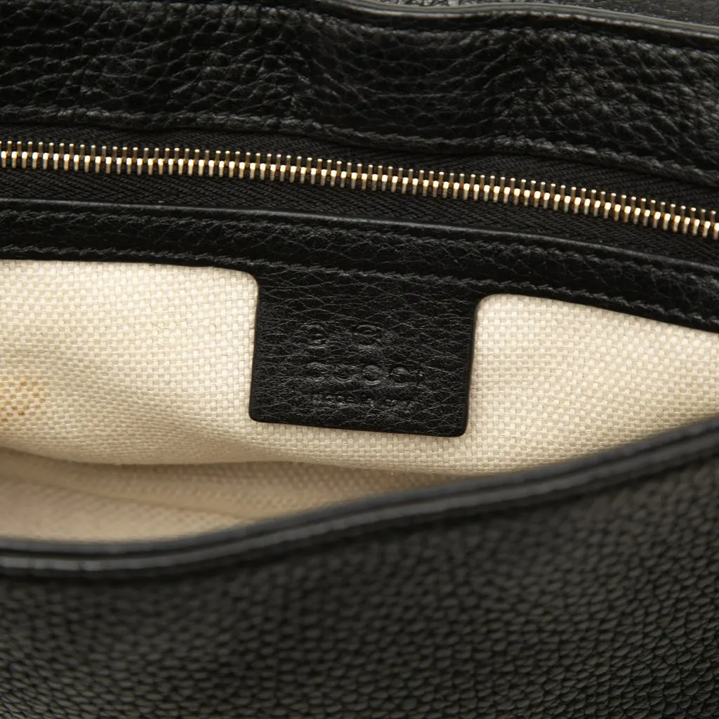 Gucci Medium Calfskin Soho Chain Flap Crossbody Black Leather Very good - Box View