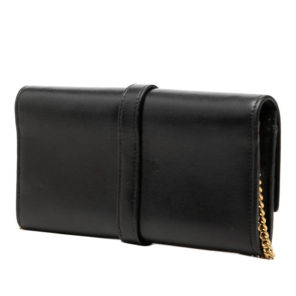 Gucci Calfskin Jackie 1961 Wallet On Chain Black Leather Very good - Back View