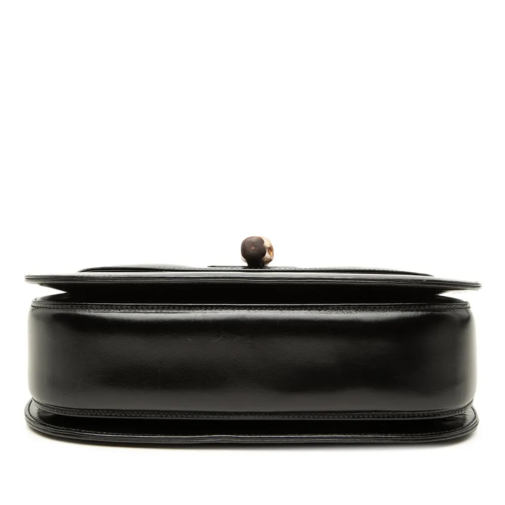 Gucci Calfskin Bamboo Night Black Leather Very good - Inside View