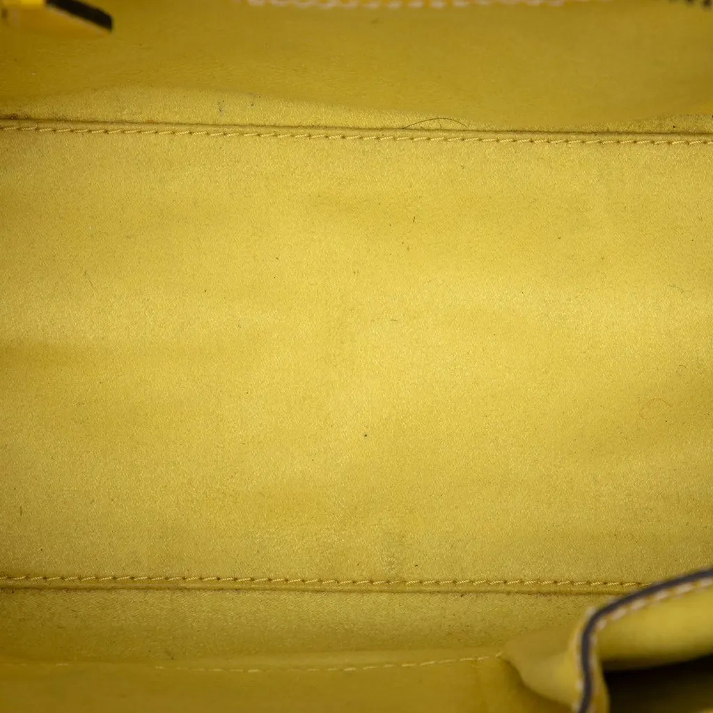 Celine Micro Leather Luggage Tote Yellow Leather Very good - Model View