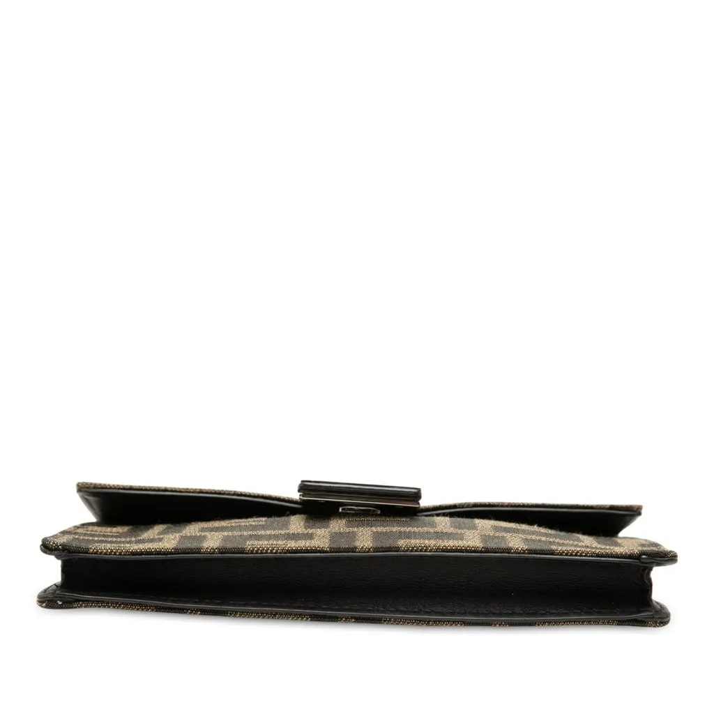 Fendi Zucca Canvas Convertible Baguette Pouch Brown Very good - Inside View