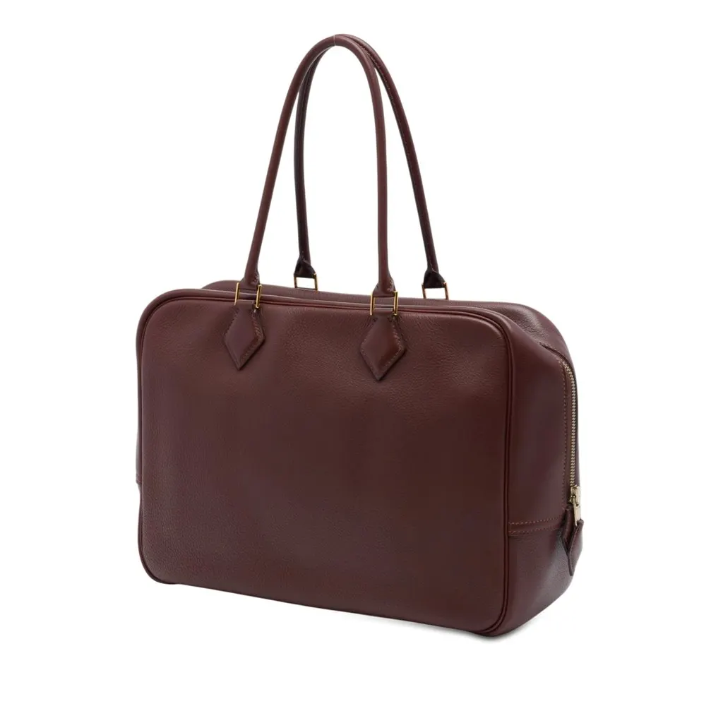 Hermès Fjord Plume 32 Red Leather Very good - Back View