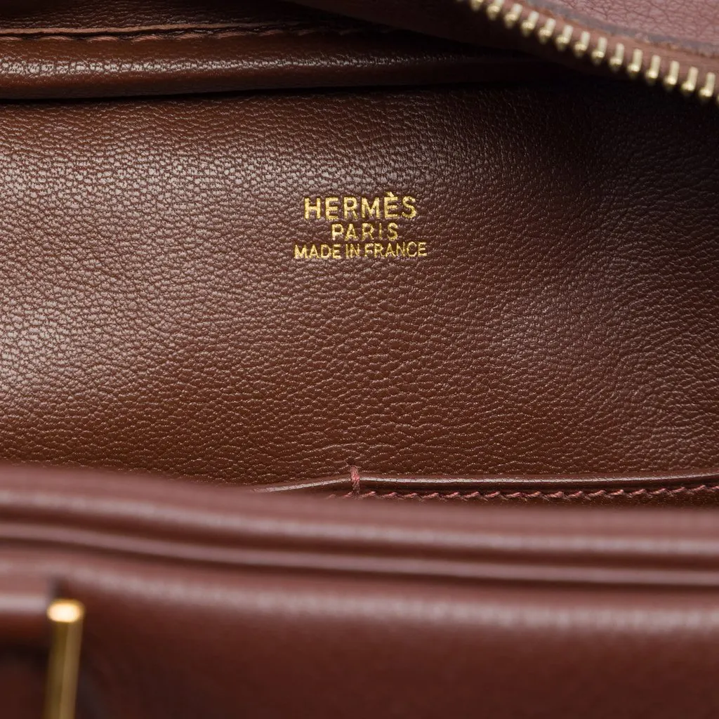 Hermès Fjord Plume 32 Red Leather Very good - Box View
