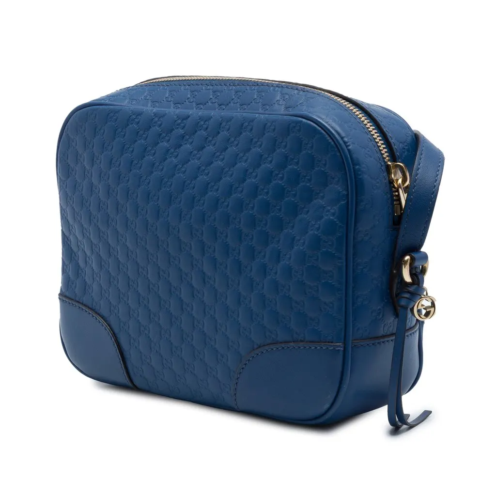 Gucci Microguccissima Bree Crossbody Blue Leather Very good - Back View