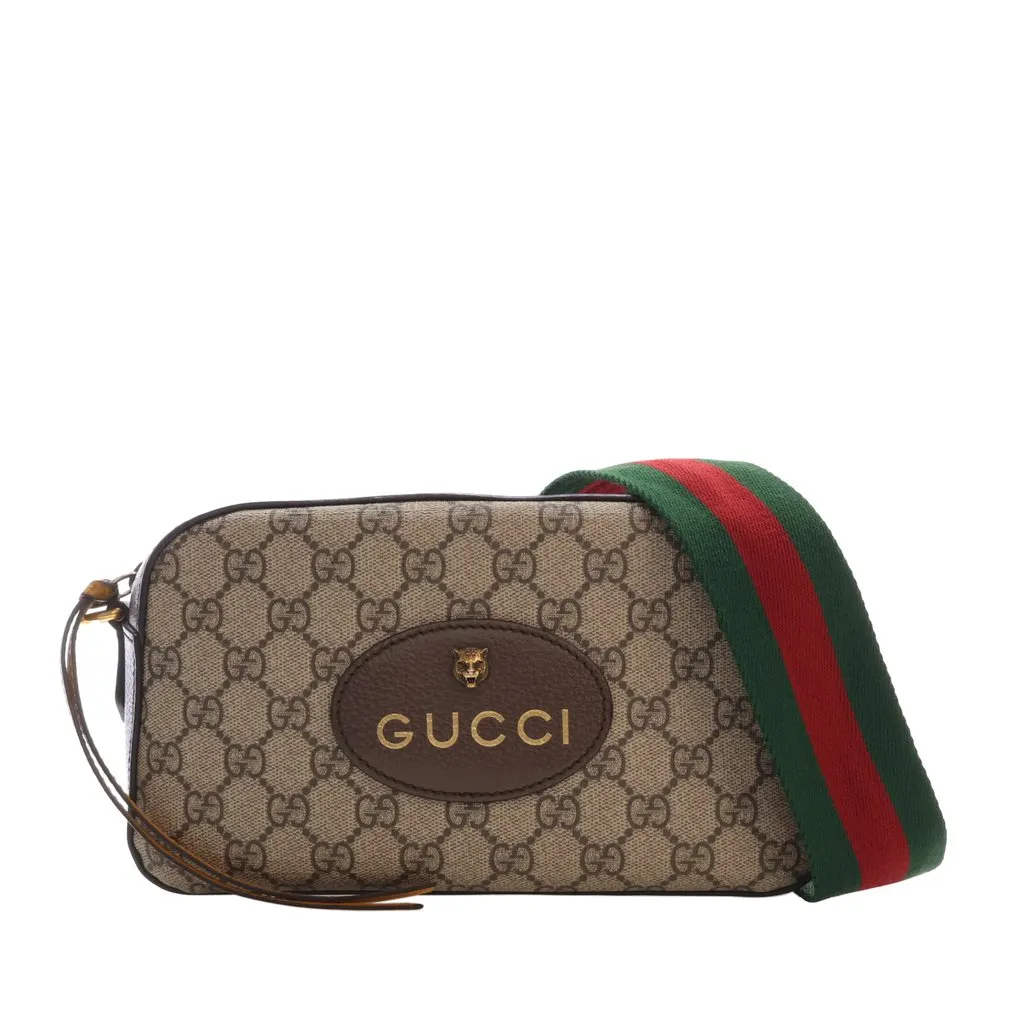 Gucci GG Supreme Web Neo Vintage Crossbody Beige Canvas Very good - Front View
