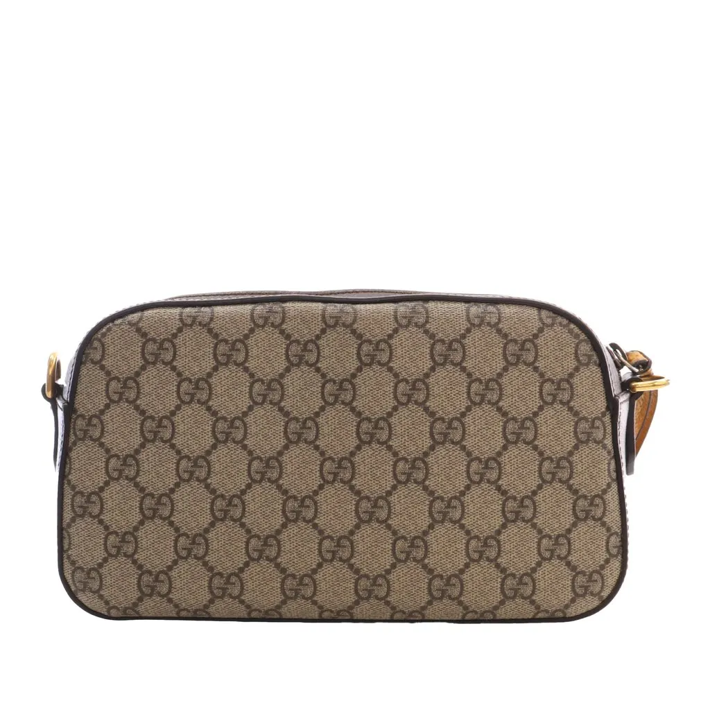 Gucci GG Supreme Web Neo Vintage Crossbody Beige Canvas Very good - Back View