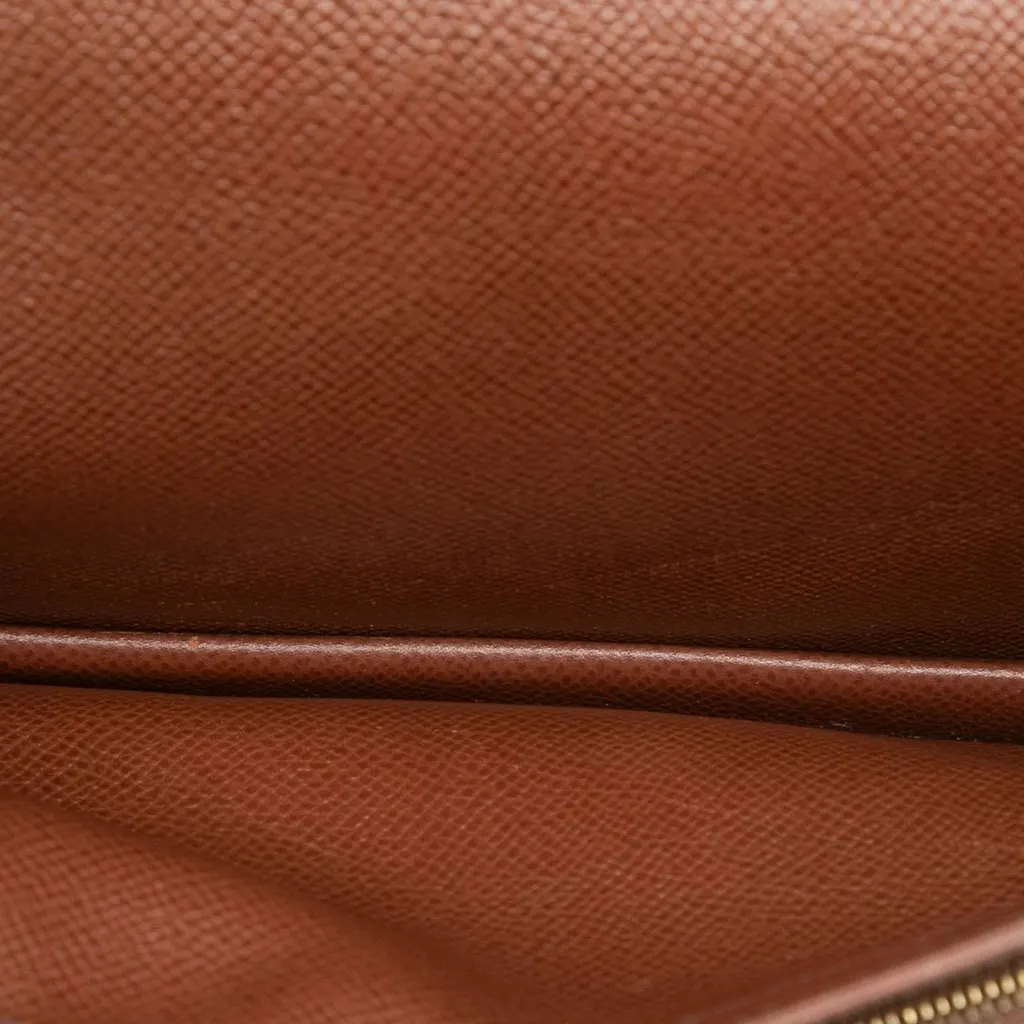 Hermès Courchevel Jet Pochette Clutch Brown Leather Very good - Model View