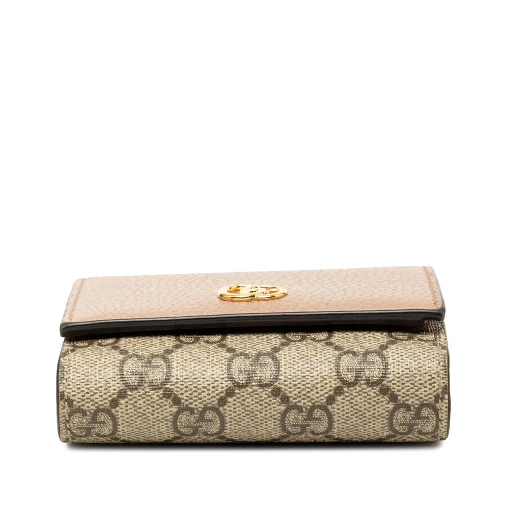 Gucci Bicolor GG Marmont Calfskin and GG Supreme Wallet Beige Very good - Inside View