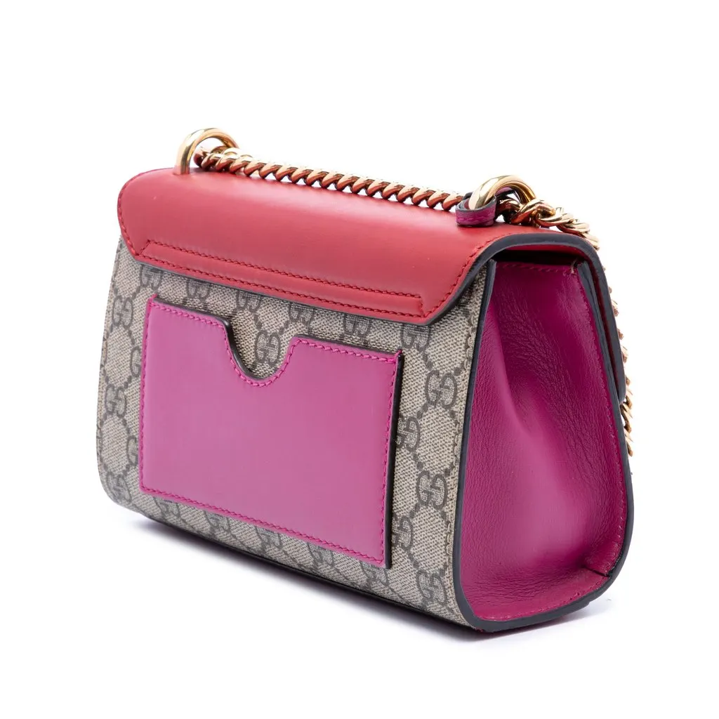 Gucci Small GG Supreme Padlock Crossbody Beige Very good - Back View