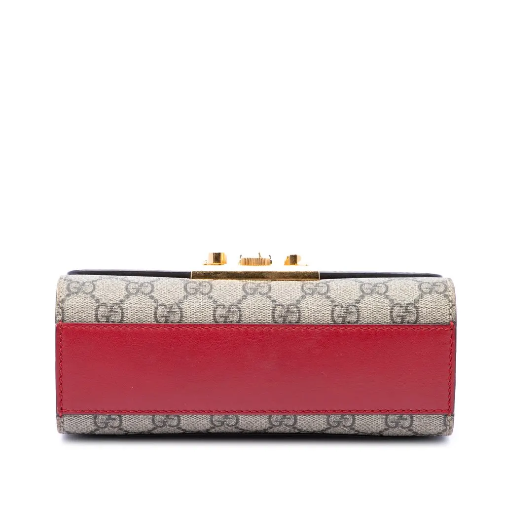 Gucci Small GG Supreme Padlock Crossbody Beige Very good - Inside View